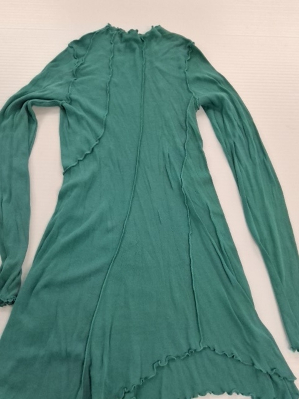 We The Free Teal Ruffle-Trim Midi Dress